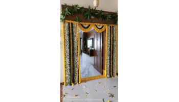 Main Door Decoration using 3 colors