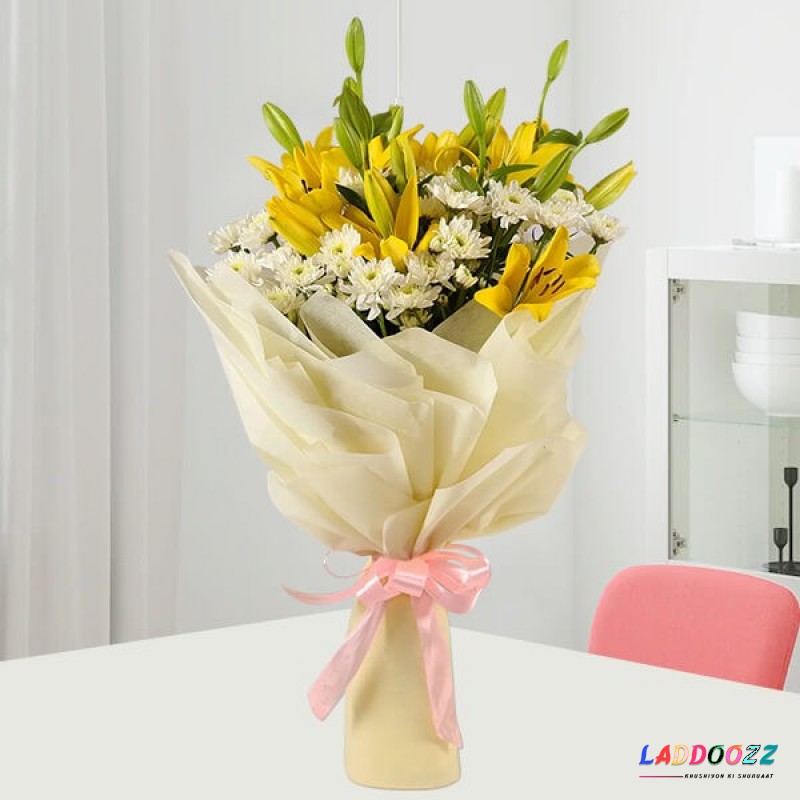 Daisies & Lilies Mixed Bouquet 