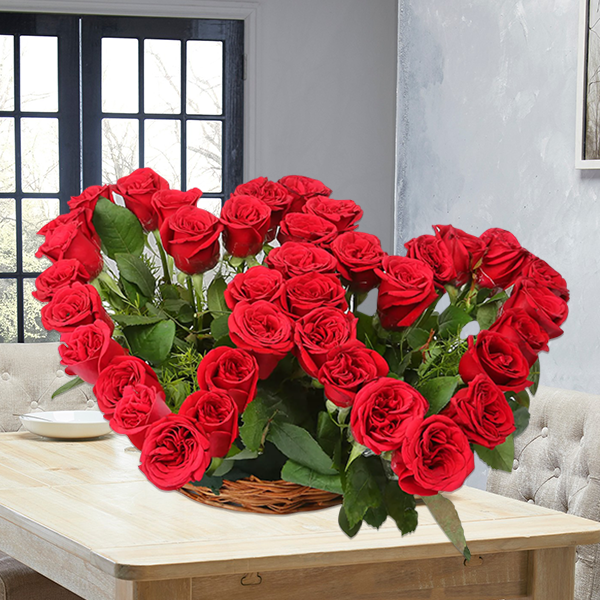 Double Rose Heart Bouquet 