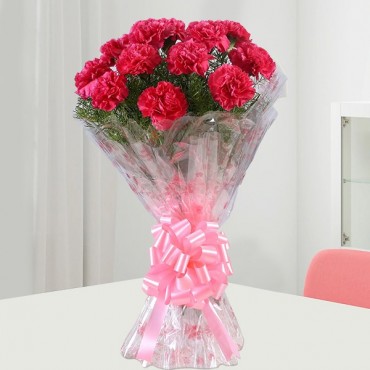 Glorious Pink Carnations Bouquet 