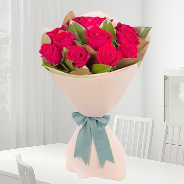 Graceful Red Roses Bouquet 