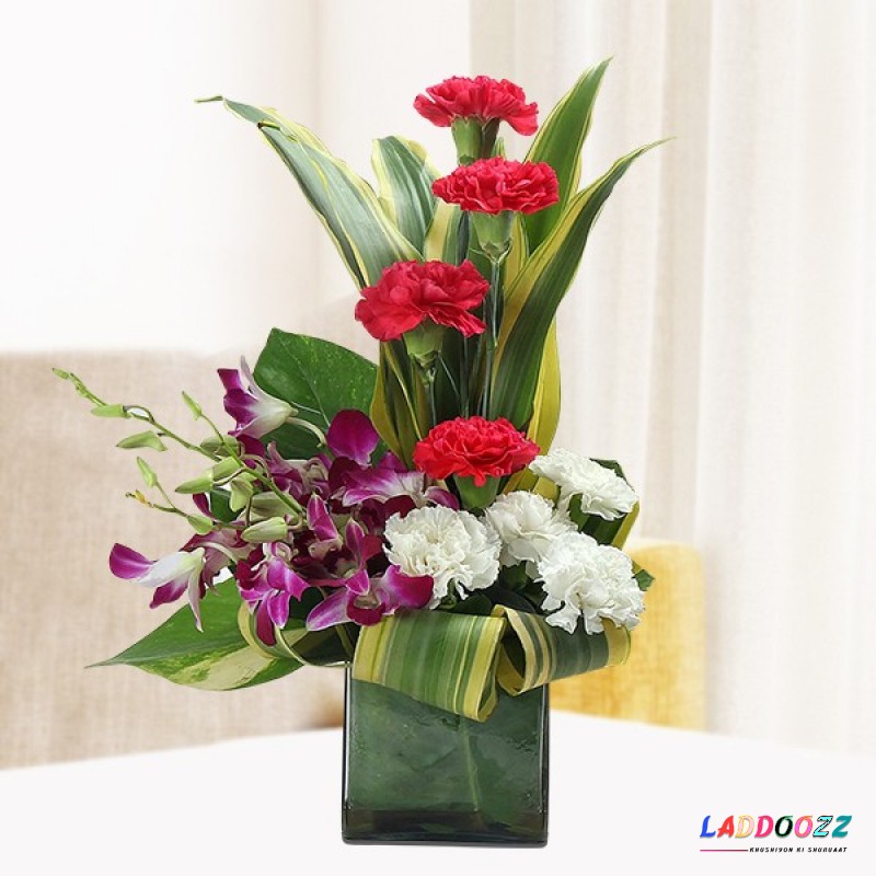 Orchids & Carnations Arrangement 