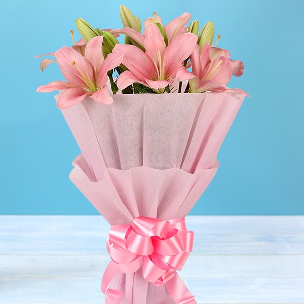 Pink Lily Bouquet 