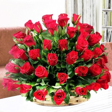 Red Roses Big Basket 