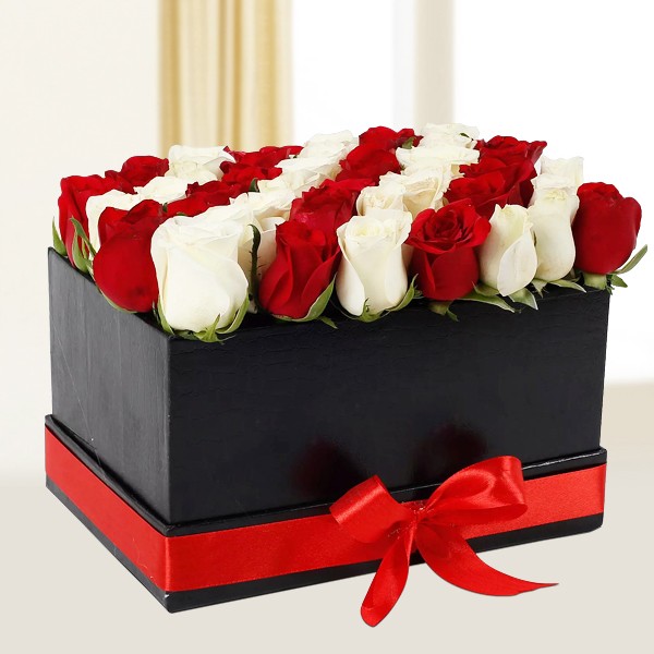 White N Red Floral Arrangement 