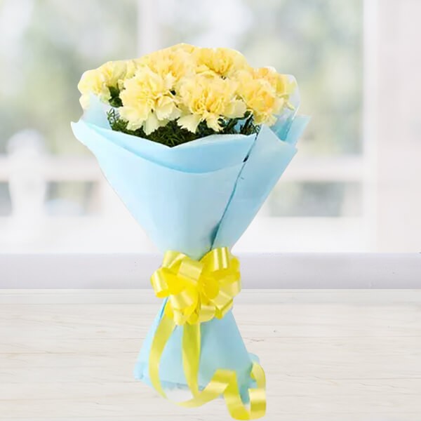 Yellow Carnations Bouquet 